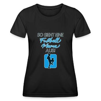 Fußball Mama - Frauen Funktions-T-Shirt - Schwarz - Vorne - AI Model Female 172 light (172cm)