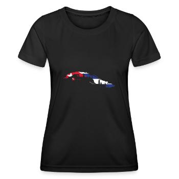 Cuba Flagge - Frauen Funktions-T-Shirt - Schwarz - Vorne - AI Model Female 172 light (172cm)