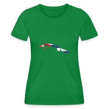 Cuba Drapeau - T-shirt sport Femme - vert - Devant - AI Model Female 172 dark (172cm)