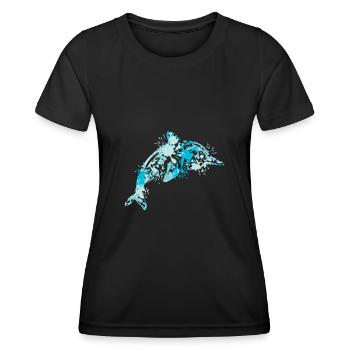 Delfin - T-shirt sport Femme - noir - Devant - AI Model Female 172 light (172cm)