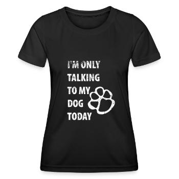 Pattes pattes pattes de chien chien chien - T-shirt sport Femme - noir - Devant - AI Model Female 172 light (172cm)