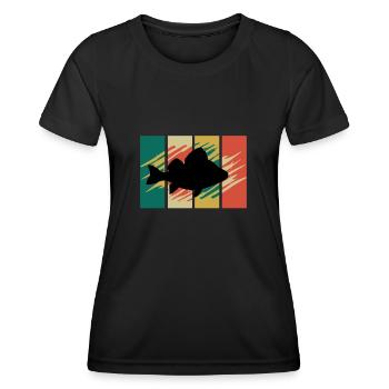 Barsch Angeln Fisch Angler Barsch angeln - Frauen Funktions-T-Shirt - Schwarz - Vorne - AI Model Female 172 light (172cm)