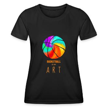 Basketball - This is an Art - Court Varsity Art - Women's Functional T-Shirt - black - Front - AI Model Female 172 light (172cm)