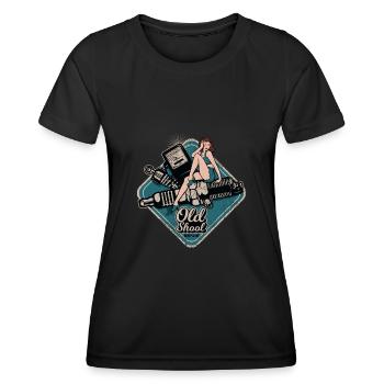 Rockabilly Old School Pin Up Girl Repair Shop - Women's Functional T-Shirt - black - Front - AI Model Female 172 light (172cm)