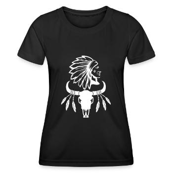 Indianer Ureinwohner Traumfänger Cowboy Western - Frauen Funktions-T-Shirt - Schwarz - Vorne - AI Model Female 172 light (172cm)