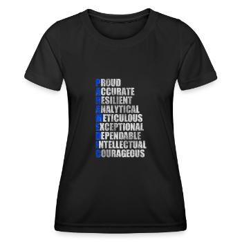 EMT ambulanciers ambulanciers - T-shirt sport Femme - noir - Devant - AI Model Female 172 light (172cm)
