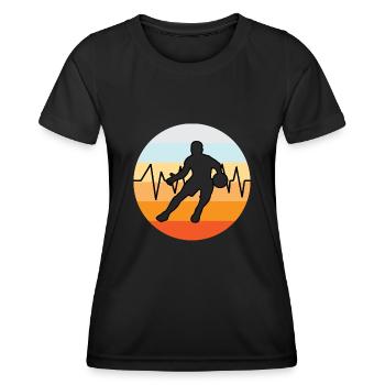 Basketball Basketballer Vintage - Frauen Funktions-T-Shirt - Schwarz - Vorne - AI Model Female 172 light (172cm)