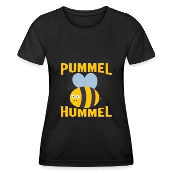 Pummel Hummel - Frauen Funktions-T-Shirt - Schwarz - Vorne - AI Model Female 172 light (172cm)