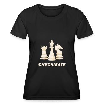 Checkmate Chess Checkmat Gift - Women's Functional T-Shirt - black - Front - AI Model Female 172 light (172cm)