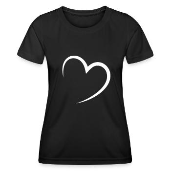 heart - Women's Functional T-Shirt - black - Front - AI Model Female 172 light (172cm)