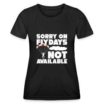 Fallschirm - Frauen Funktions-T-Shirt - Schwarz - Vorne - AI Model Female 172 light (172cm)