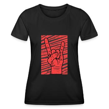 Devil's Horn Punks - Women's Functional T-Shirt - black - Front - AI Model Female 172 light (172cm)