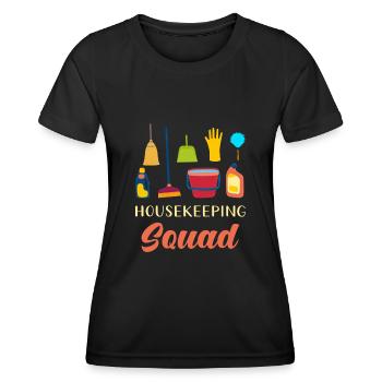Housekeeping Squad - T-shirt sport Femme - noir - Devant - AI Model Female 172 light (172cm)