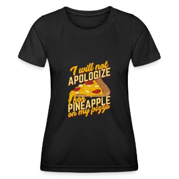 Lustiges Pizza Ananaspizza Pizzabäcker Geschenk - Frauen Funktions-T-Shirt - Schwarz - Vorne - AI Model Female 172 light (172cm)