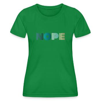 Nope - Women's Functional T-Shirt - kelly green - Front - AI Model Female 172 dark (172cm)