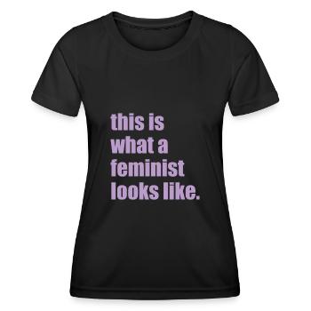 This is what a feminist looks like woman feminism - Women's Functional T-Shirt - black - Front - AI Model Female 172 light (172cm)