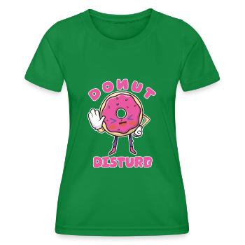 Funny Donut Disturb - Candy And Sweets Lover - - T-shirt sport Femme - vert - Devant - AI Model Female 172 dark (172cm)