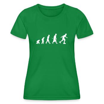 Evolution of roller blade - Frauen Funktions-T-Shirt - Kelly Green - Vorne - AI Model Female 172 dark (172cm)
