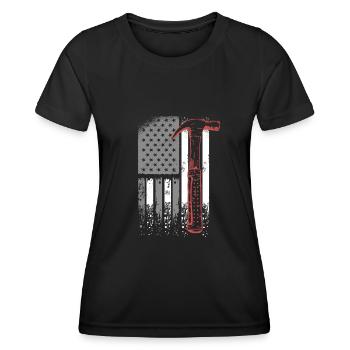 Menuisier menuisier menuisier - T-shirt sport Femme - noir - Devant - AI Model Female 172 light (172cm)