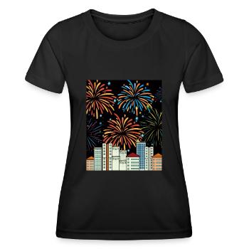 Pyro-pyro-1000-1000 - T-shirt sport Femme - noir - Devant - AI Model Female 172 light (172cm)