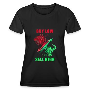 Investor Shares - Women's Functional T-Shirt - black - Front - AI Model Female 172 light (172cm)