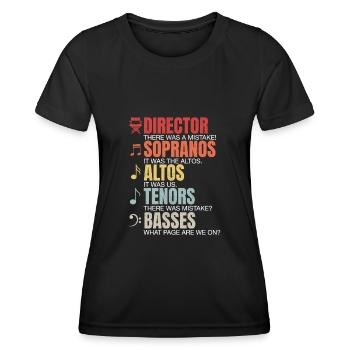 Musikdirektor Musik Chorleiter Dirigent Orchester - Frauen Funktions-T-Shirt - Schwarz - Vorne - AI Model Female 172 light (172cm)