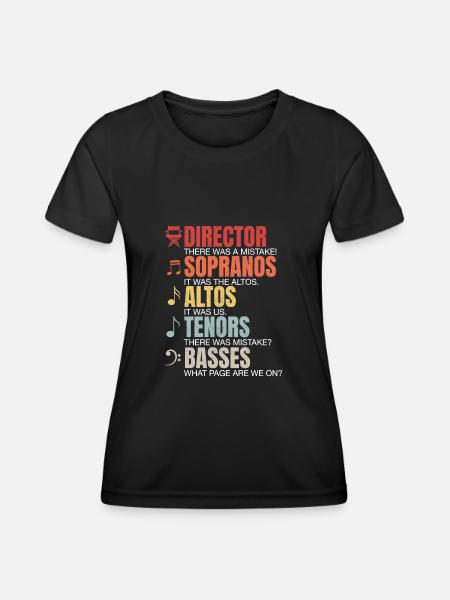 Musikdirektor Musik Chorleiter Dirigent Orchester - Frauen Funktions-T-Shirt - Schwarz