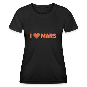 Mars - Frauen Funktions-T-Shirt - Schwarz - Vorne - AI Model Female 172 light (172cm)