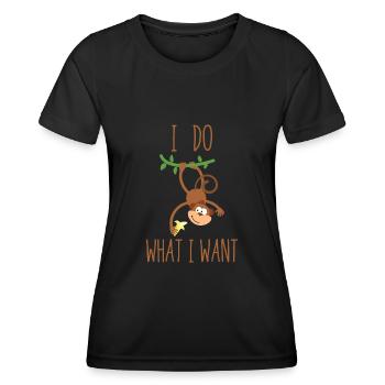 Anything but monkeys - Women's Functional T-Shirt - black - Front - AI Model Female 172 light (172cm)