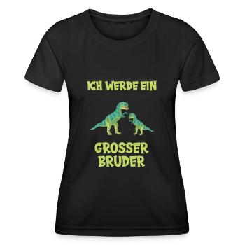 Ich werde großer Bruder - Frauen Funktions-T-Shirt - Schwarz - Vorne - AI Model Female 172 light (172cm)