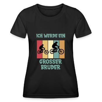 Ich werde großer Bruder - Frauen Funktions-T-Shirt - Schwarz - Vorne - AI Model Female 172 light (172cm)