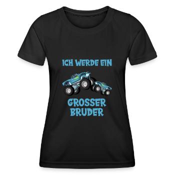 Ich werde großer Bruder - Frauen Funktions-T-Shirt - Schwarz - Vorne - AI Model Female 172 light (172cm)