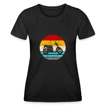 Motorroller Rollerfahrer Motorrad - Frauen Funktions-T-Shirt - Schwarz - Vorne - AI Model Female 172 light (172cm)