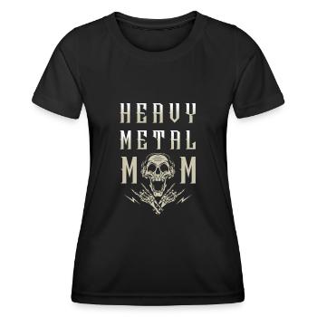 Heavy Metal Mama - Frauen Funktions-T-Shirt - Schwarz - Vorne - AI Model Female 172 light (172cm)