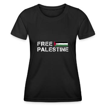 Palestine libre Gaza Drapeau arabe - T-shirt sport Femme - noir - Devant - AI Model Female 172 light (172cm)