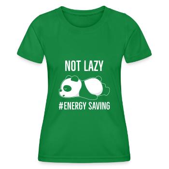 Not Lazy #Energy Saving - Women's Functional T-Shirt - kelly green - Front - AI Model Female 172 dark (172cm)