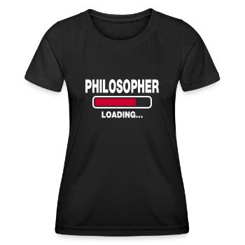 Philosophe - T-shirt sport Femme - noir - Devant - AI Model Female 172 light (172cm)