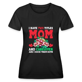 Mother and Caregiver - Frauen Funktions-T-Shirt - Schwarz - Vorne - AI Model Female 172 light (172cm)