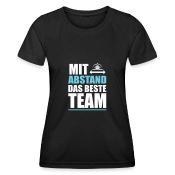 Mit Abstand Das Beste Team - Wirt Kellner - Frauen Funktions-T-Shirt - Schwarz - Vorne - AI Model Female 172 light (172cm)