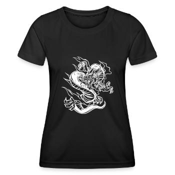 mit chinesischen Drachen chinesischem Drache - Frauen Funktions-T-Shirt - Schwarz - Vorne - AI Model Female 172 light (172cm)