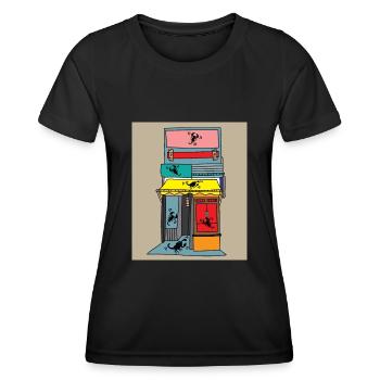 Scorpions Retro Environnements Signes du zodiaque - T-shirt sport Femme - noir - Devant - AI Model Female 172 light (172cm)