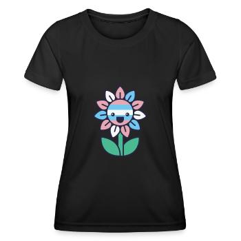 Transgenre Genderqueer Trans - T-shirt sport Femme - noir - Devant - AI Model Female 172 light (172cm)