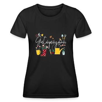Kleingarten Anfänger Gartenprinzessin Gemüse - Frauen Funktions-T-Shirt - Schwarz - Vorne - AI Model Female 172 light (172cm)