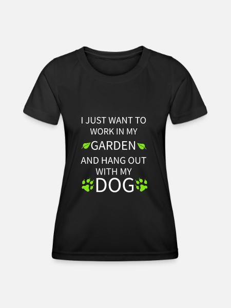 I just want to work in my garden | Shirt - Women's Functional T-Shirt - black