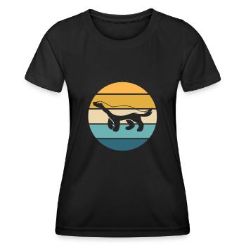 Retro Honey Badger Vintage Honey Badger - Women's Functional T-Shirt - black - Front - AI Model Female 172 light (172cm)