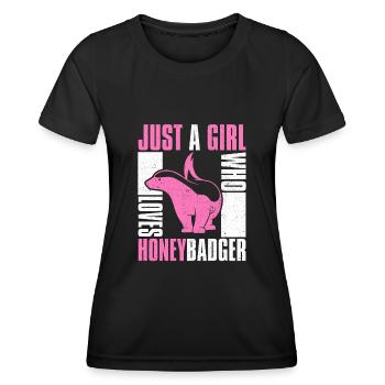 honey badger - Women's Functional T-Shirt - black - Front - AI Model Female 172 light (172cm)