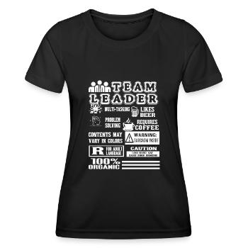Team Leader Multi-Tasking Job - Women's Functional T-Shirt - black - Front - AI Model Female 172 light (172cm)