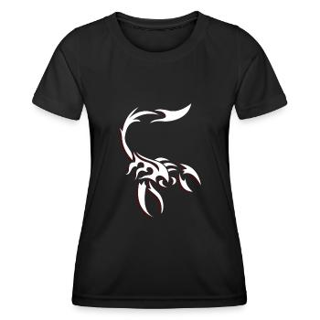 Tribal Skorpion - Frauen Funktions-T-Shirt - Schwarz - Vorne - AI Model Female 172 light (172cm)