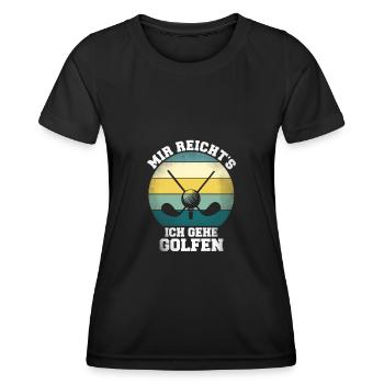 Golfen Golf spielen Golfspruch Minigolf Golfplatz - Frauen Funktions-T-Shirt - Schwarz - Vorne - AI Model Female 172 light (172cm)