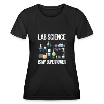 Technicien de laboratoire Technicien médical Technicien de laboratoire Tech de laboratoire - T-shirt sport Femme - noir - Devant - AI Model Female 172 light (172cm)